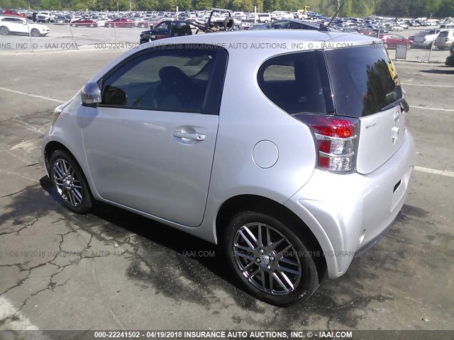 JTNJJXB01CJ010876 - 2012 TOYOTA SCION IQ SILVER photo 3