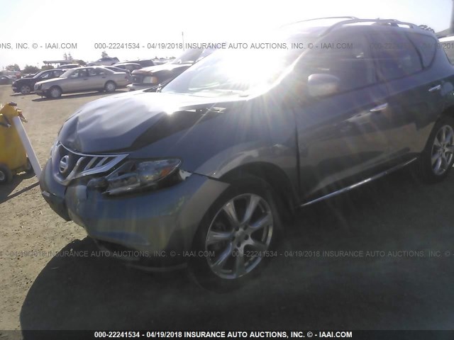 JN8AZ1MWXDW311778 - 2013 NISSAN MURANO S/SL/LE GRAY photo 2