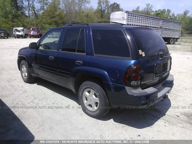 1GNDT13S622276449 - 2002 CHEVROLET TRAILBLAZER  BLUE photo 3