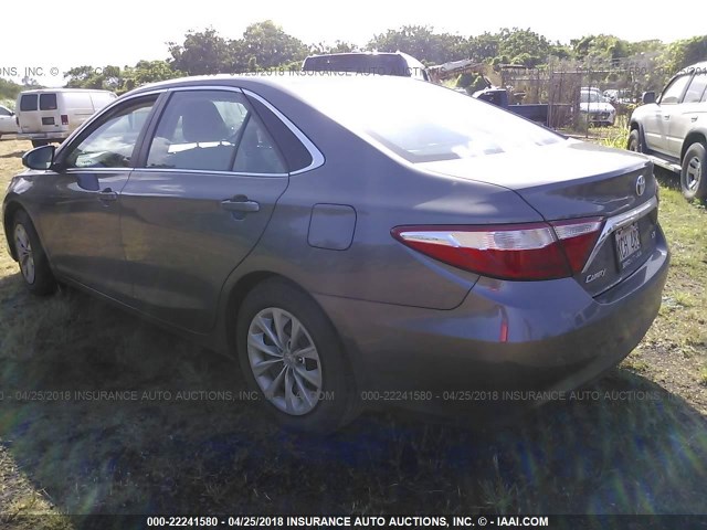 4T1BF1FK3GU568599 - 2016 TOYOTA CAMRY LE/XLE/SE/XSE GRAY photo 3
