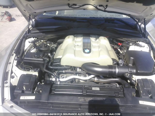 WBAEK73444B322350 - 2004 BMW 645 CI AUTOMATIC SILVER photo 10