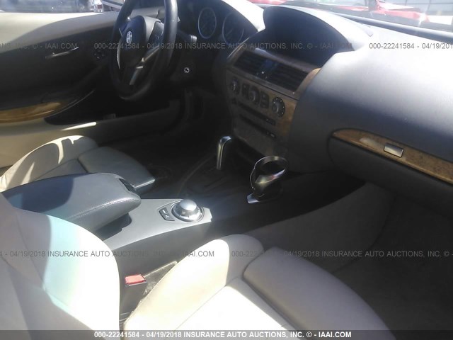 WBAEK73444B322350 - 2004 BMW 645 CI AUTOMATIC SILVER photo 5