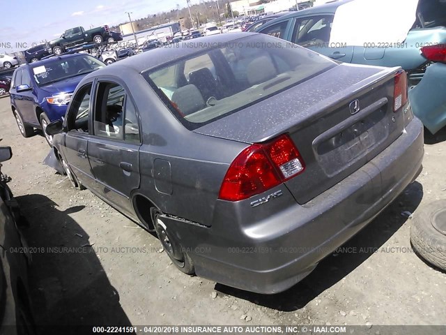 JHMES96605S011770 - 2005 HONDA CIVIC HYBRID GRAY photo 3