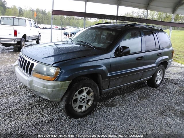 1J4GX38S72C150880 - 2002 JEEP GRAND CHEROKEE SPORT GRAY photo 2