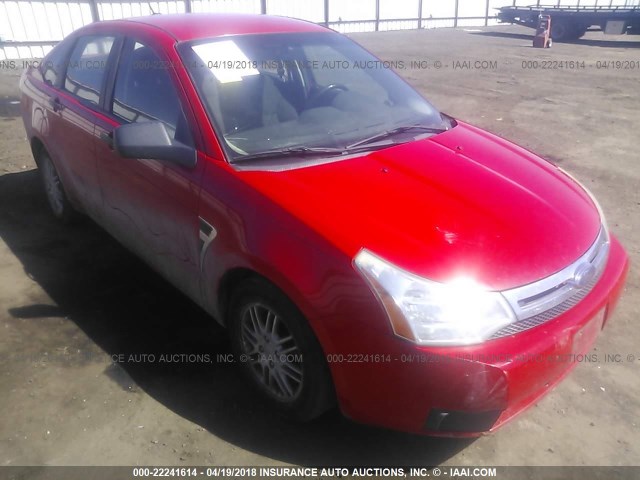 1FAHP35N28W167446 - 2008 FORD FOCUS SE/SEL/SES RED photo 1