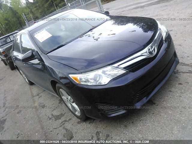 4T1BF1FK4CU131124 - 2012 TOYOTA CAMRY SE/LE/XLE BLACK photo 1