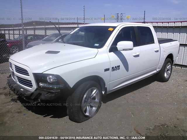 1C6RR7MT3HS621816 - 2017 RAM 1500 SPORT WHITE photo 2