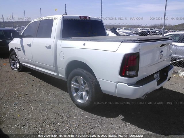 1C6RR7MT3HS621816 - 2017 RAM 1500 SPORT WHITE photo 3