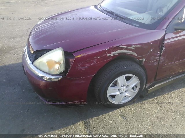 1G1ZT54845F191270 - 2005 CHEVROLET MALIBU LS 红色 照片 6