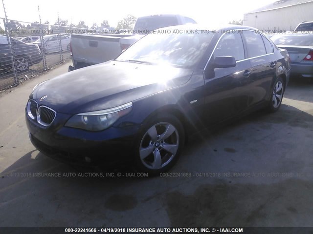 WBANE53507CY07605 - 2007 BMW 525 I BLACK photo 2