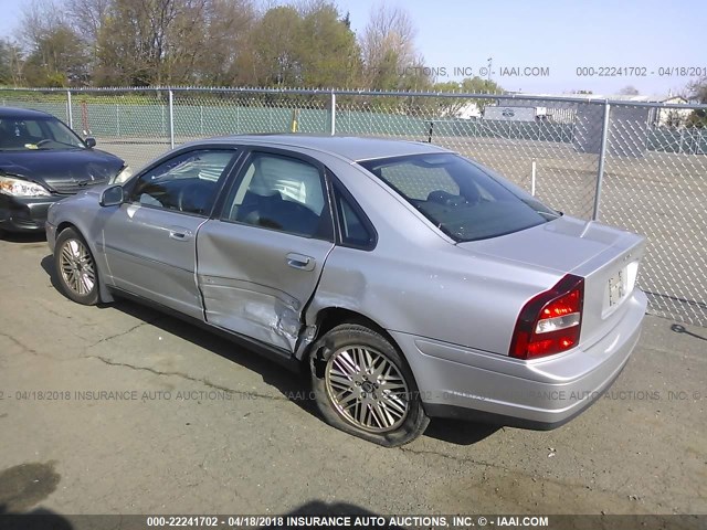 YV1TS92D431301892 - 2003 VOLVO S80 SILVER photo 3