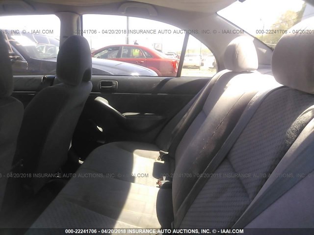 1HGES16395L001016 - 2005 HONDA CIVIC DX VP SILVER photo 8