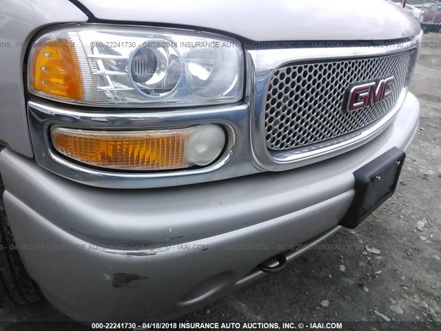 1GKFK66U46J124670 - 2006 GMC YUKON XL DENALI TAN photo 6