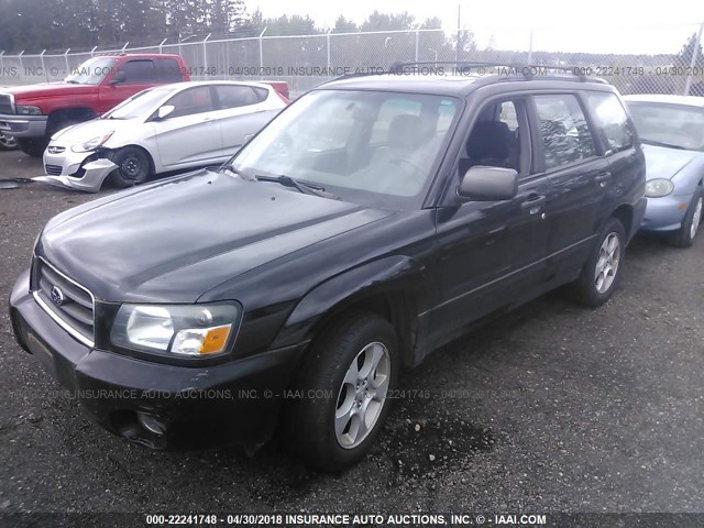 JF1SG65623G758413 - 2003 SUBARU FORESTER 2.5XS შავი ფოტო 2