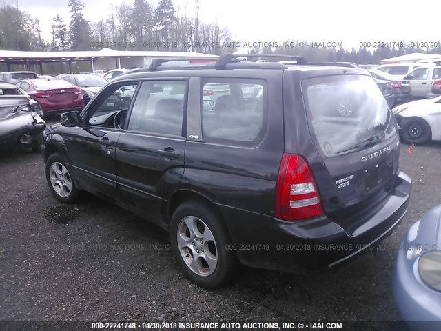 JF1SG65623G758413 - 2003 SUBARU FORESTER 2.5XS შავი ფოტო 3