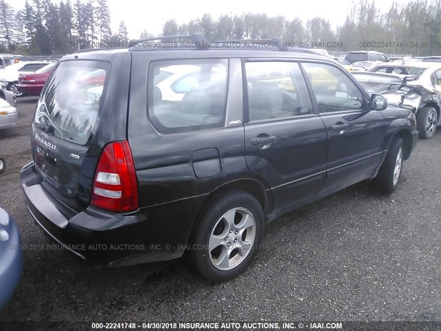 JF1SG65623G758413 - 2003 SUBARU FORESTER 2.5XS შავი ფოტო 4