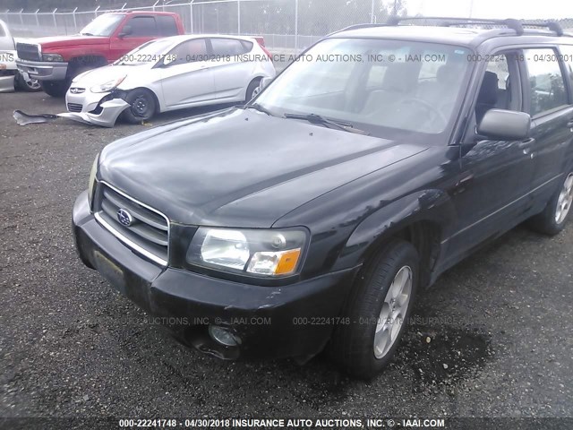 JF1SG65623G758413 - 2003 SUBARU FORESTER 2.5XS შავი ფოტო 6