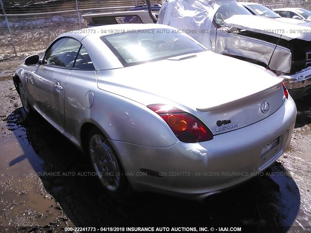 JTHFN48Y520018783 - 2002 LEXUS SC 430 SILVER photo 3