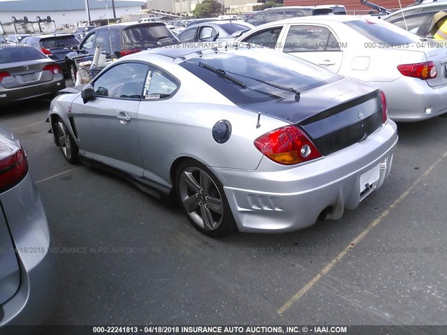 KMHHM65D45U161064 - 2005 HYUNDAI TIBURON SILVER photo 3