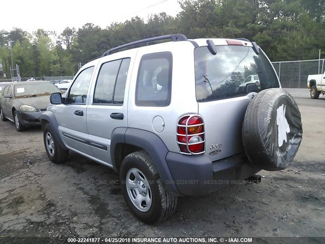 1J4GK48K14W112969 - 2004 JEEP LIBERTY SPORT SILVER photo 3