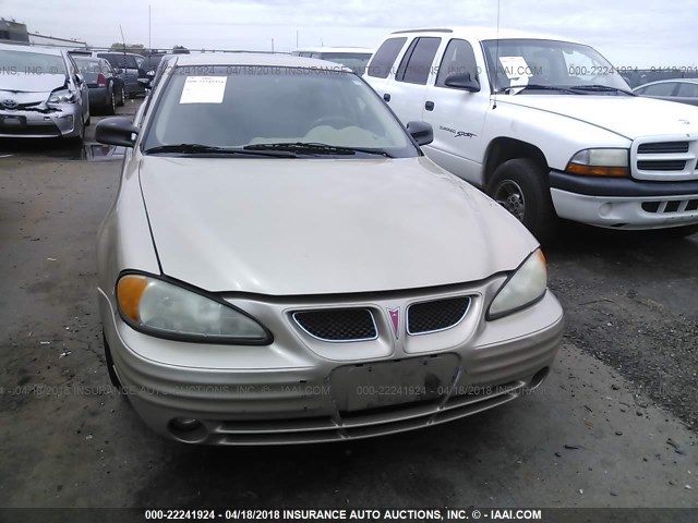 1G2NF52T31M609784 - 2001 PONTIAC GRAND AM SE1 GOLD photo 6