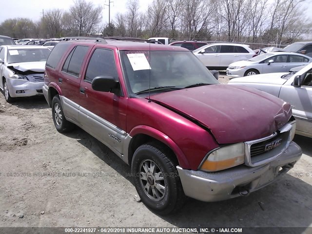 1GKDT13W5Y2146753 - 2000 GMC JIMMY / ENVOY  RED photo 1