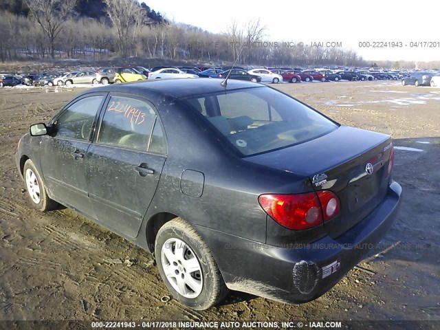 2T1BR32E96C653823 - 2006 TOYOTA COROLLA CE/LE/S BLACK photo 3