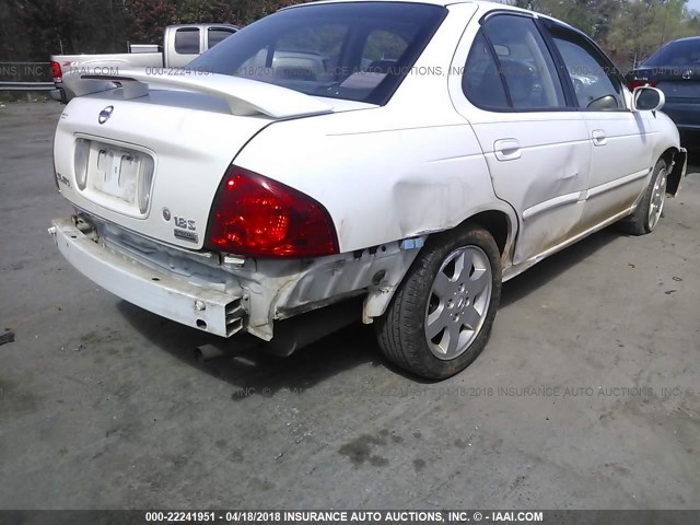 3N1CB51D86L592901 - 2006 NISSAN SENTRA 1.8/1.8S WHITE photo 6