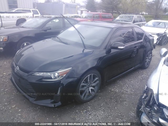 JTKJF5C71E3077662 - 2014 TOYOTA SCION TC BLACK photo 2