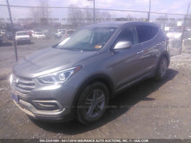 5XYZTDLB4HG437914 - 2017 HYUNDAI SANTA FE SPORT  SILVER photo 2