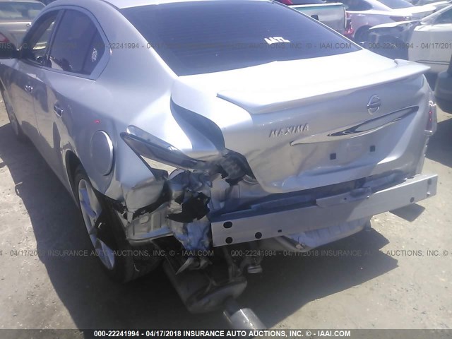 1N4AA5AP3EC489046 - 2014 NISSAN MAXIMA S/SV SILVER photo 6