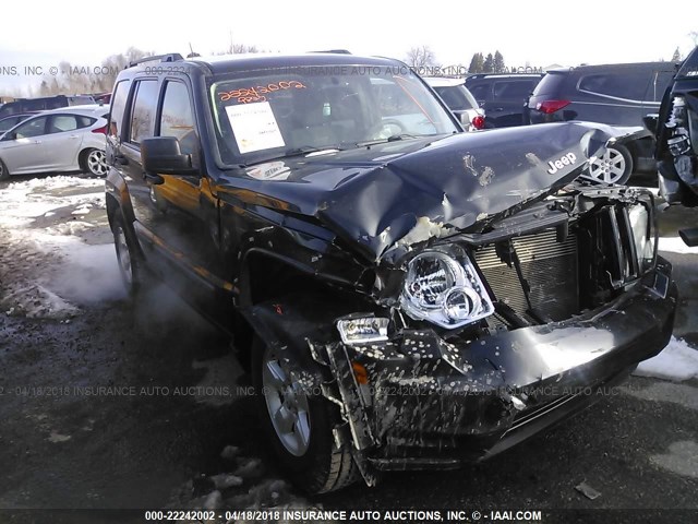 1J8GN28K99W539480 - 2009 JEEP LIBERTY SPORT BLACK photo 1