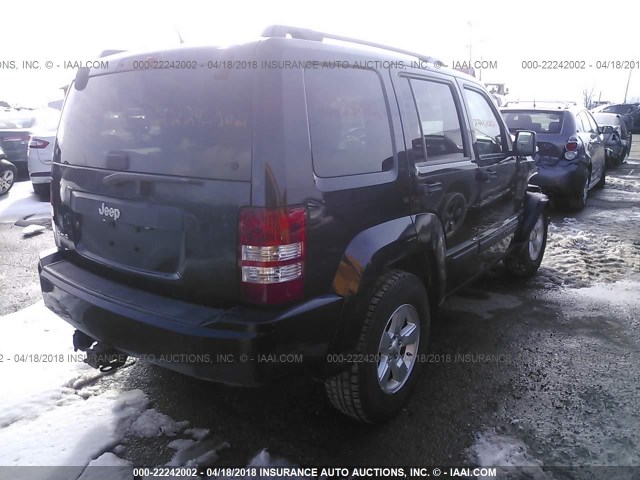 1J8GN28K99W539480 - 2009 JEEP LIBERTY SPORT BLACK photo 4