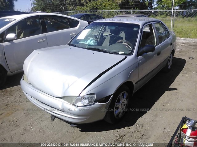 1NXBR12E7XZ240979 - 1999 TOYOTA COROLLA VE/CE/LE SILVER photo 2