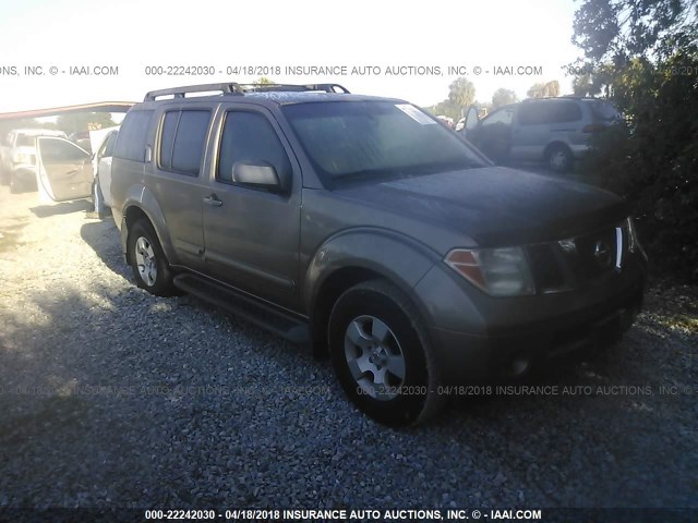 5N1AR18U76C684250 - 2006 NISSAN PATHFINDER LE/SE/XE GRAY photo 1