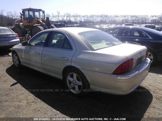 1LNHM86S22Y689814 - 2002 LINCOLN LS CREAM photo 3