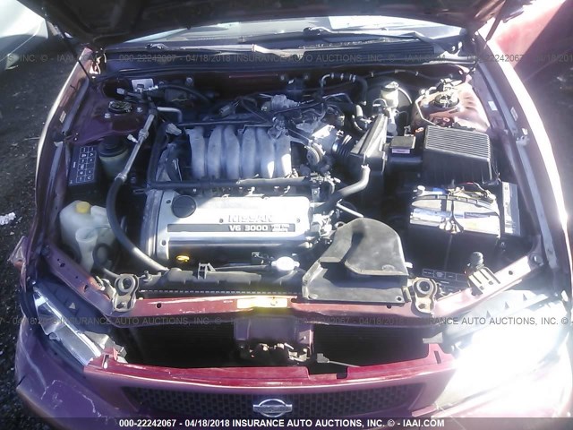 JN1CA21DXTT735940 - 1996 NISSAN MAXIMA GLE/GXE/SE RED photo 10