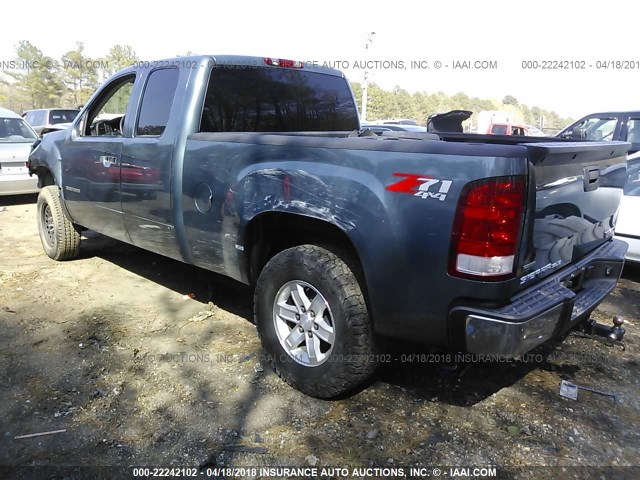 1GTR2VE72CZ253003 - 2012 GMC SIERRA K1500 SLE BLUE photo 3