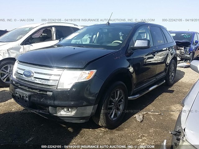 2FMDK38C48BB47195 - 2008 FORD EDGE SEL Dark Blue photo 2