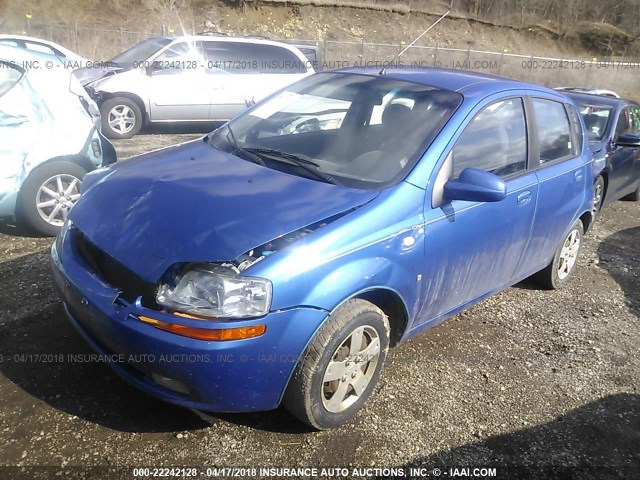 KL1TD66638B112833 - 2008 CHEVROLET AVEO LS BLUE photo 2