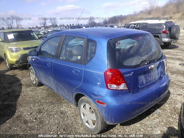 KL1TD66638B112833 - 2008 CHEVROLET AVEO LS BLUE photo 3