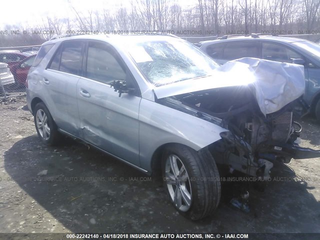 4JGDA5HB4EA339391 - 2014 MERCEDES-BENZ ML 350 4MATIC SILVER photo 1