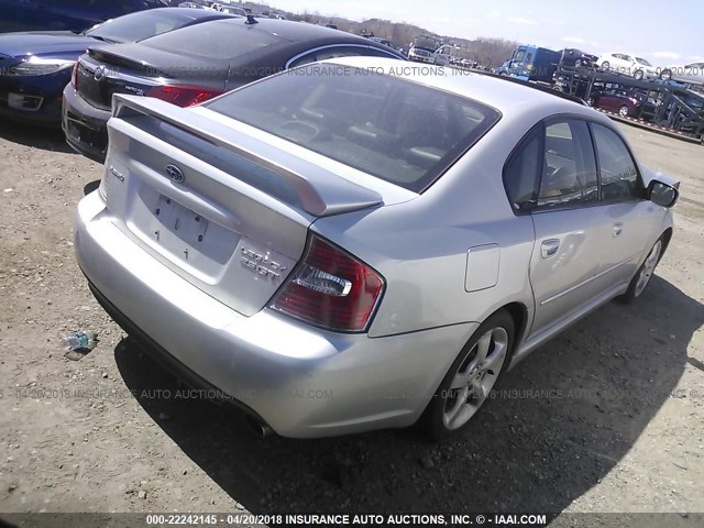 4S3BL676254202500 - 2005 SUBARU LEGACY GT LIMITED SILVER photo 4