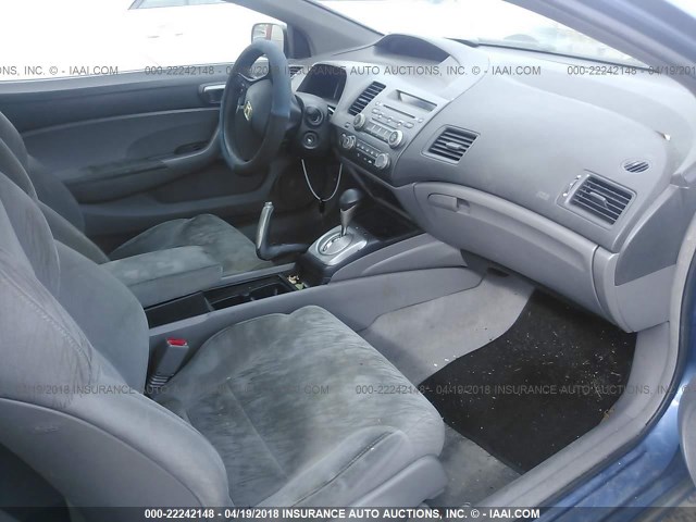 2HGFG12636H580248 - 2006 HONDA CIVIC LX BLUE photo 5