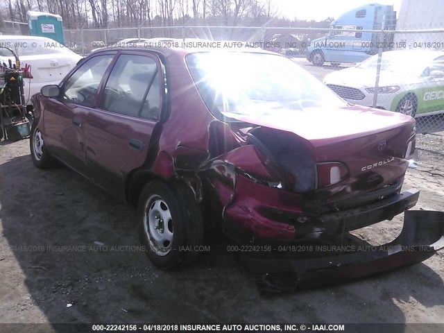 2T1BR12E2XC260655 - 1999 TOYOTA COROLLA VE/CE/LE RED photo 3