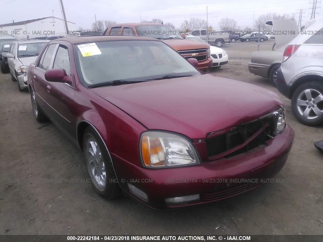 1G6KF57901U168176 - 2001 CADILLAC DEVILLE DTS RED photo 1