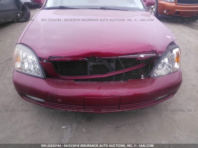 1G6KF57901U168176 - 2001 CADILLAC DEVILLE DTS RED photo 6