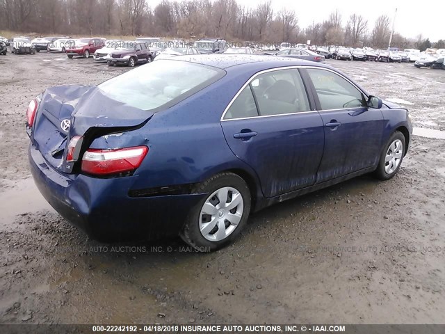 4T1BE46K77U116580 - 2007 TOYOTA CAMRY NEW GENERAT CE/LE/XLE/SE BLUE photo 4