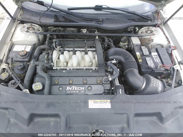 1LNHM97V3XY640384 - 1999 LINCOLN CONTINENTAL  米色 照片 10