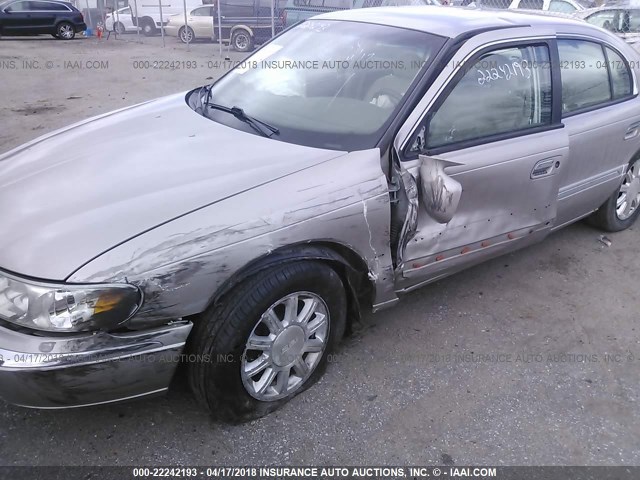 1LNHM97V3XY640384 - 1999 LINCOLN CONTINENTAL  BEIGE photo 6